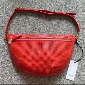 Clare V Grande Fanny Red Perforated Leather (super RARE!)